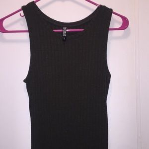 Long green cotton dress